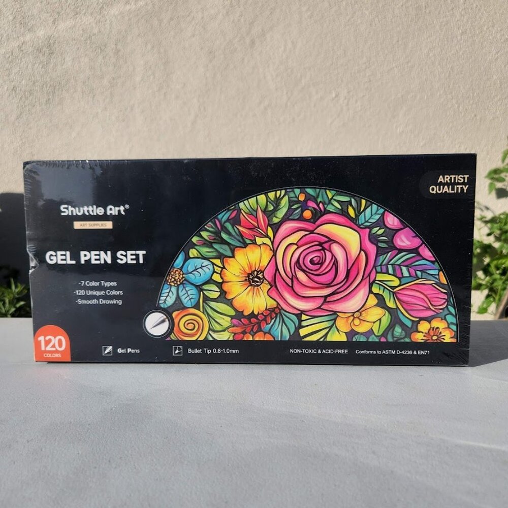 NEW 120 Colors Gel Pens Set School Supplies Stationary Journaling Writing Office